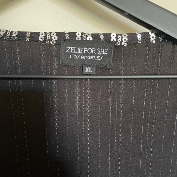 silver sequin wrap dress / duster - Picture 3 of 6